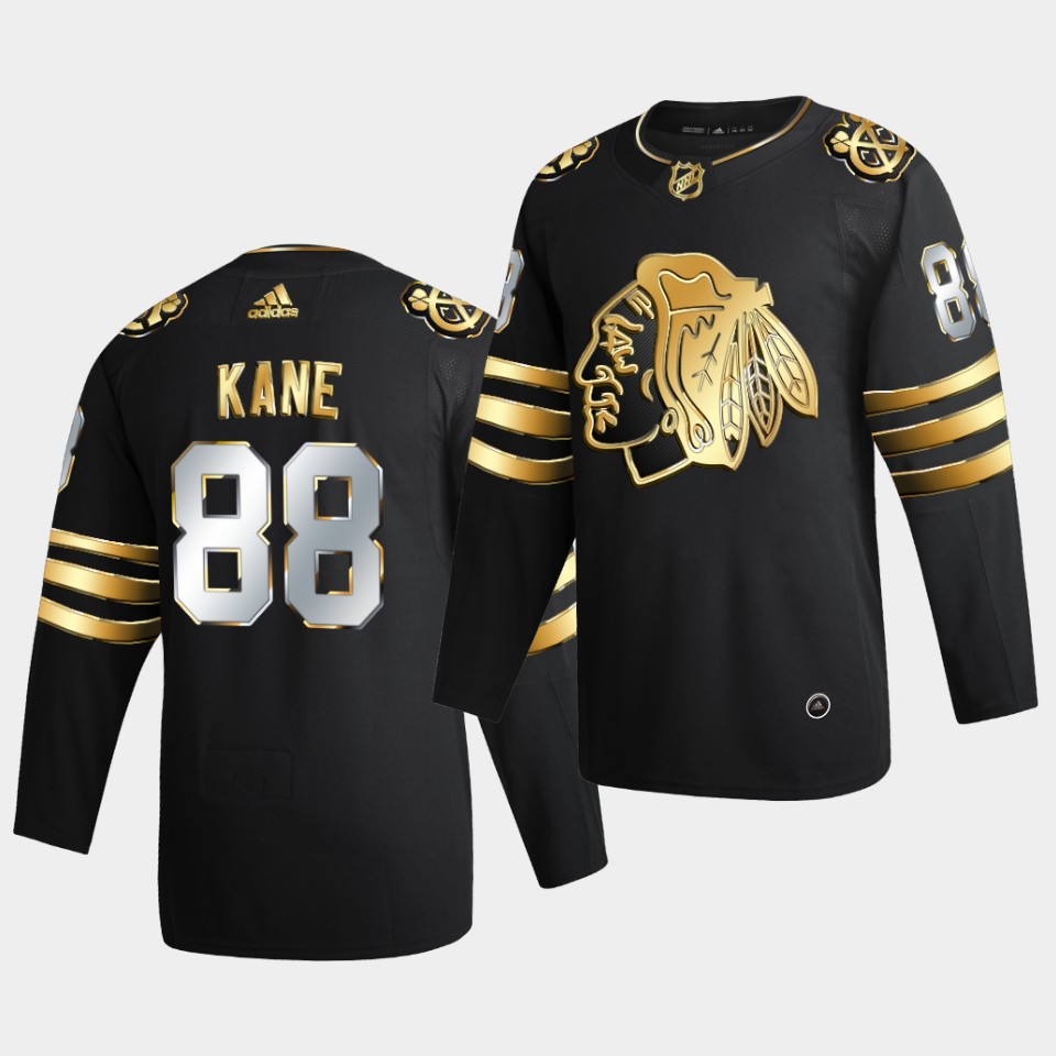 Chicago Blackhawks Patrick Kane 2021 Black Golden Edition Limited Jersey Chicago Blackhawks Patrick Kane 2021 Black Golden Edition Limited Jersey