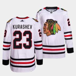 Chicago Blackhawks Philipp Kurashev Away White Jersey