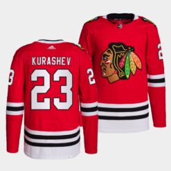 Chicago Blackhawks Philipp Kurashev Home Red Jersey