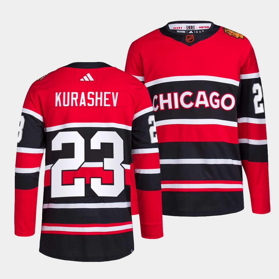 Chicago Blackhawks Philipp Kurashev Reverse Red Jersey Chicago Blackhawks Philipp Kurashev Reverse Red Jersey