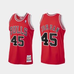 Chicago Bulls 45 Michael Jordan Red 1984-85 Throwback Jersey
