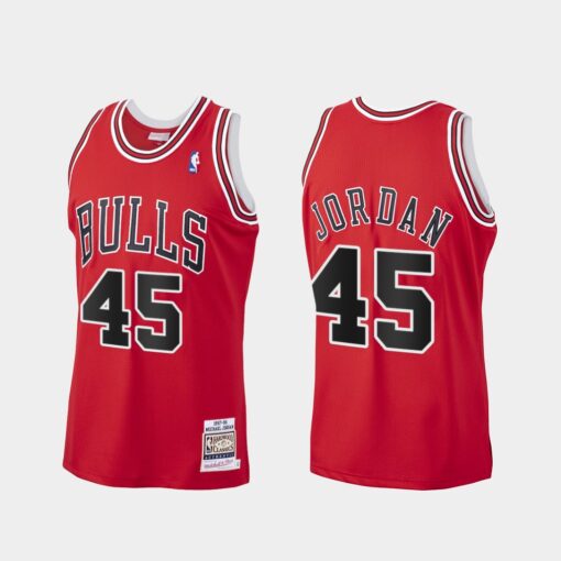 Chicago Bulls 45 Michael Jordan Red 1984-85 Throwback Jersey