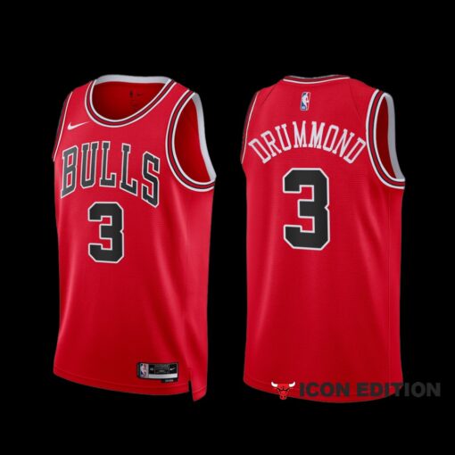 Chicago Bulls Andre Drummond 2022-23 Red Icon Edition Jersey
