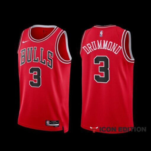 Chicago Bulls Andre Drummond 2022-23 Red Icon Edition Jersey