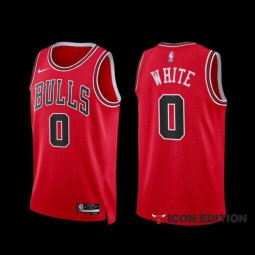 Chicago Bulls Coby White 2022-23 Red Icon Edition Jersey