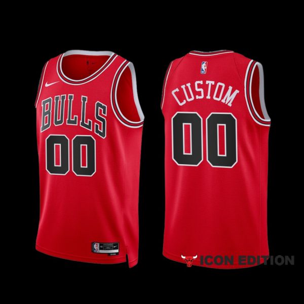 Chicago Bulls Custom 2022-23 Red Icon Edition Jersey Chicago Bulls Custom 2022-23 Red Icon Edition Jersey