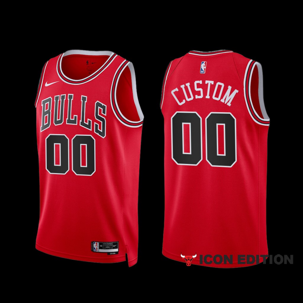 Chicago Bulls Custom 2022-23 Red Icon Edition Jersey Chicago Bulls Custom 2022-23 Red Icon Edition Jersey
