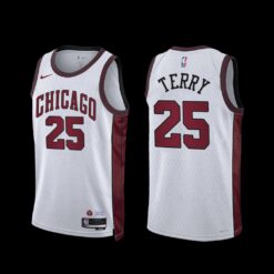 Chicago Bulls Dalen Terry 2022-23 City Edition Jersey – White