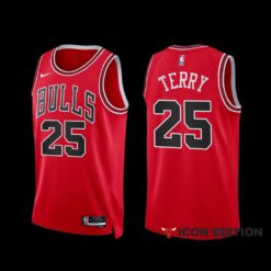 Chicago Bulls Dalen Terry 2022-23 Red Icon Edition Jersey