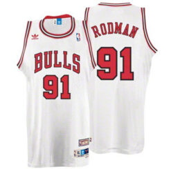 Chicago Bulls Dennis Rodman White Vintage Jersey