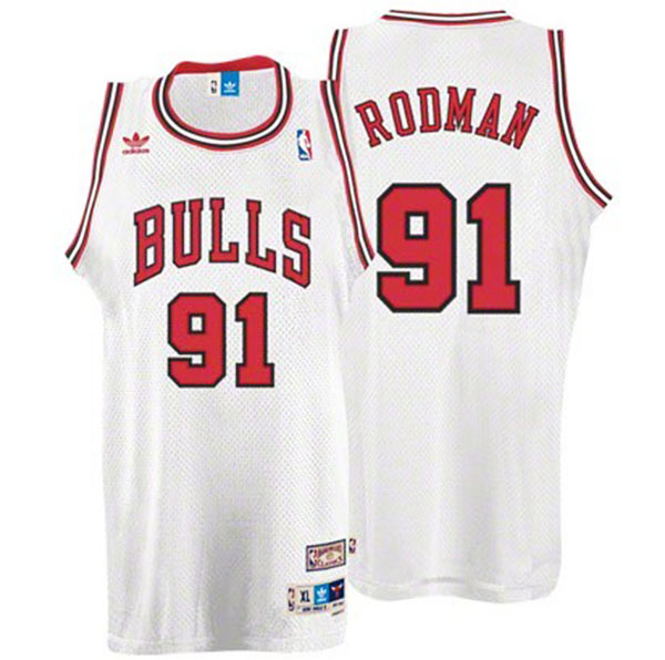 Chicago Bulls Dennis Rodman White Vintage Jersey Chicago Bulls Dennis Rodman White Vintage Jersey