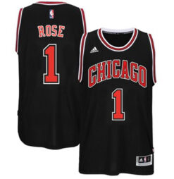 Chicago Bulls Derrick Rose Black Throwback Jersey