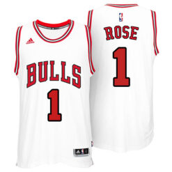 Chicago Bulls Derrick Rose White Throwback Jersey