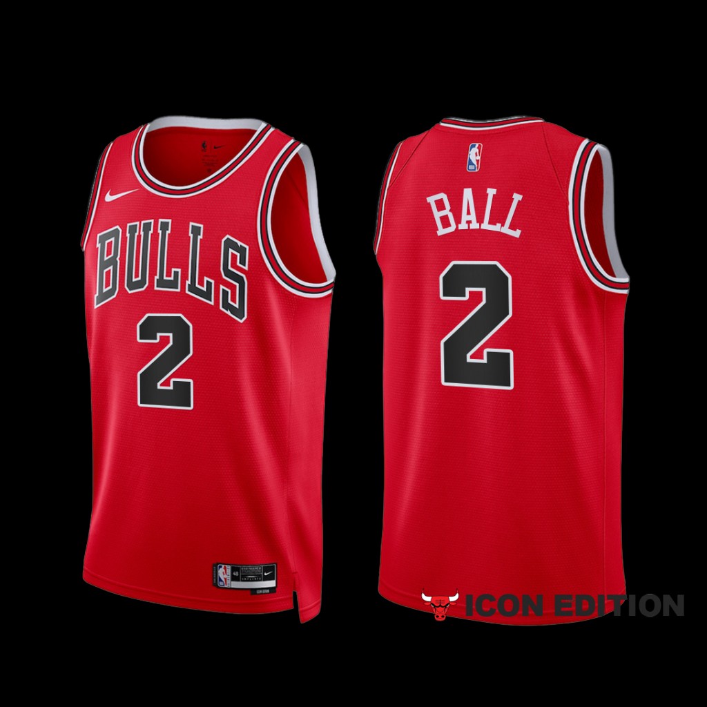 Chicago Bulls Lonzo Ball 2022-23 Red Icon Edition Jersey Chicago Bulls Lonzo Ball 2022-23 Red Icon Edition Jersey