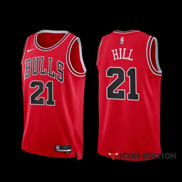 Chicago Bulls Malcolm Hill 2022-23 Icon Edition Jersey Red Chicago Bulls Malcolm Hill 2022-23 Icon Edition Jersey Red
