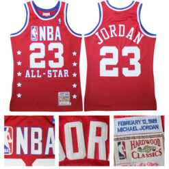 Chicago Bulls Michael Jordan 1989 All Star Red Throwback Jersey