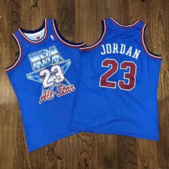 Chicago Bulls Michael Jordan 1993 All Star Blue Throwback Jersey