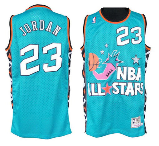 Chicago Bulls Michael Jordan 1996 All Star Green Throwback Jersey