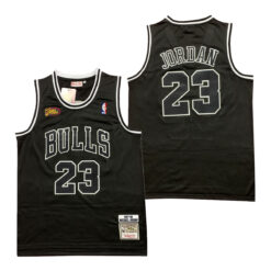 Chicago Bulls Michael Jordan Black 1997-98 Finals Throwback Jersey