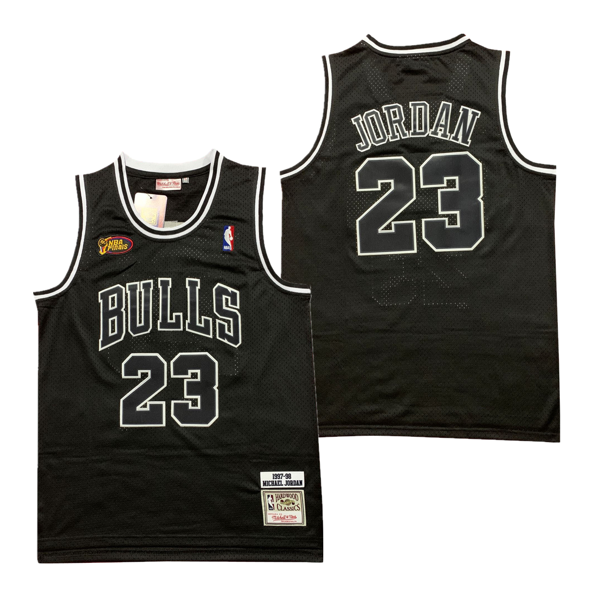 Chicago Bulls Michael Jordan Black 1997-98 Finals Throwback Jersey Chicago Bulls Michael Jordan Black 1997-98 Finals Throwback Jersey
