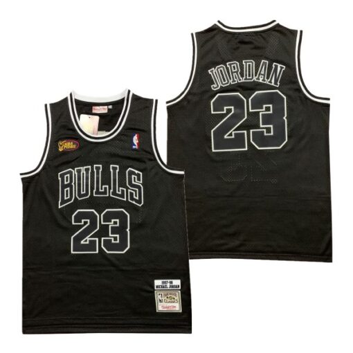 Chicago Bulls Michael Jordan Black 1997-98 Finals Throwback Jersey