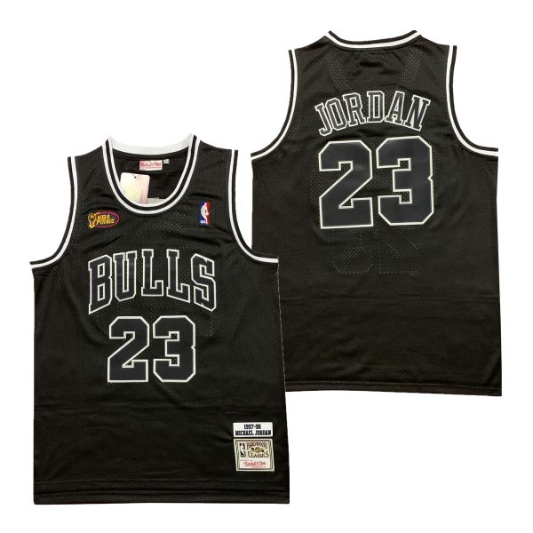 Chicago Bulls Michael Jordan Black 1997-98 Finals Throwback Jersey Chicago Bulls Michael Jordan Black 1997-98 Finals Throwback Jersey