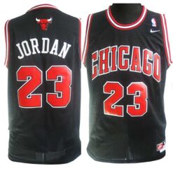 Chicago Bulls Michael Jordan Black Chicago Throwback Jersey