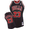 Chicago Bulls Michael Jordan Black Chicago Throwback Jersey
