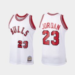 Chicago Bulls Michael Jordan Bulls White 1984-85 Throwback Jersey