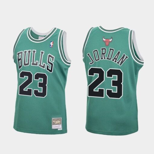 Chicago Bulls Michael Jordan St. Patrick Green Throwback Jersey