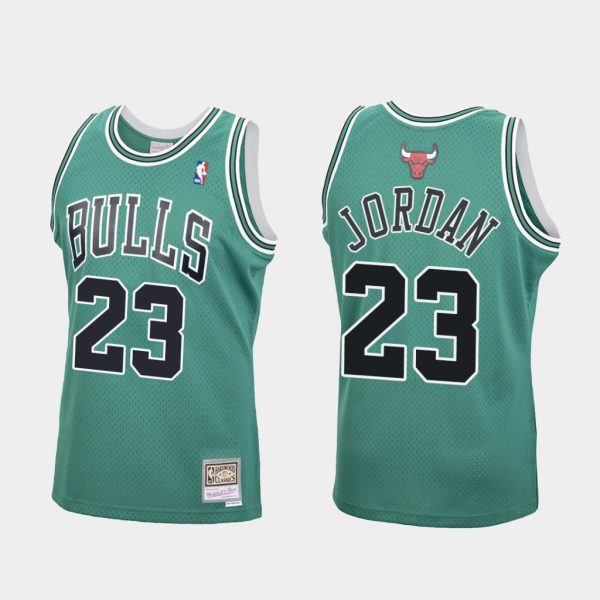 Chicago Bulls Michael Jordan St. Patrick Green Throwback Jersey Chicago Bulls Michael Jordan St. Patrick Green Throwback Jersey