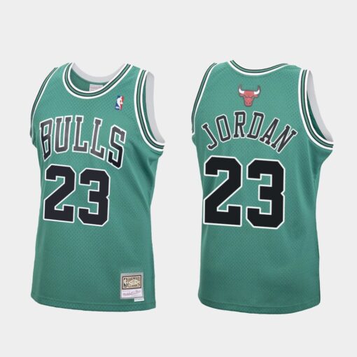 Chicago Bulls Michael Jordan St. Patrick Green Throwback Jersey