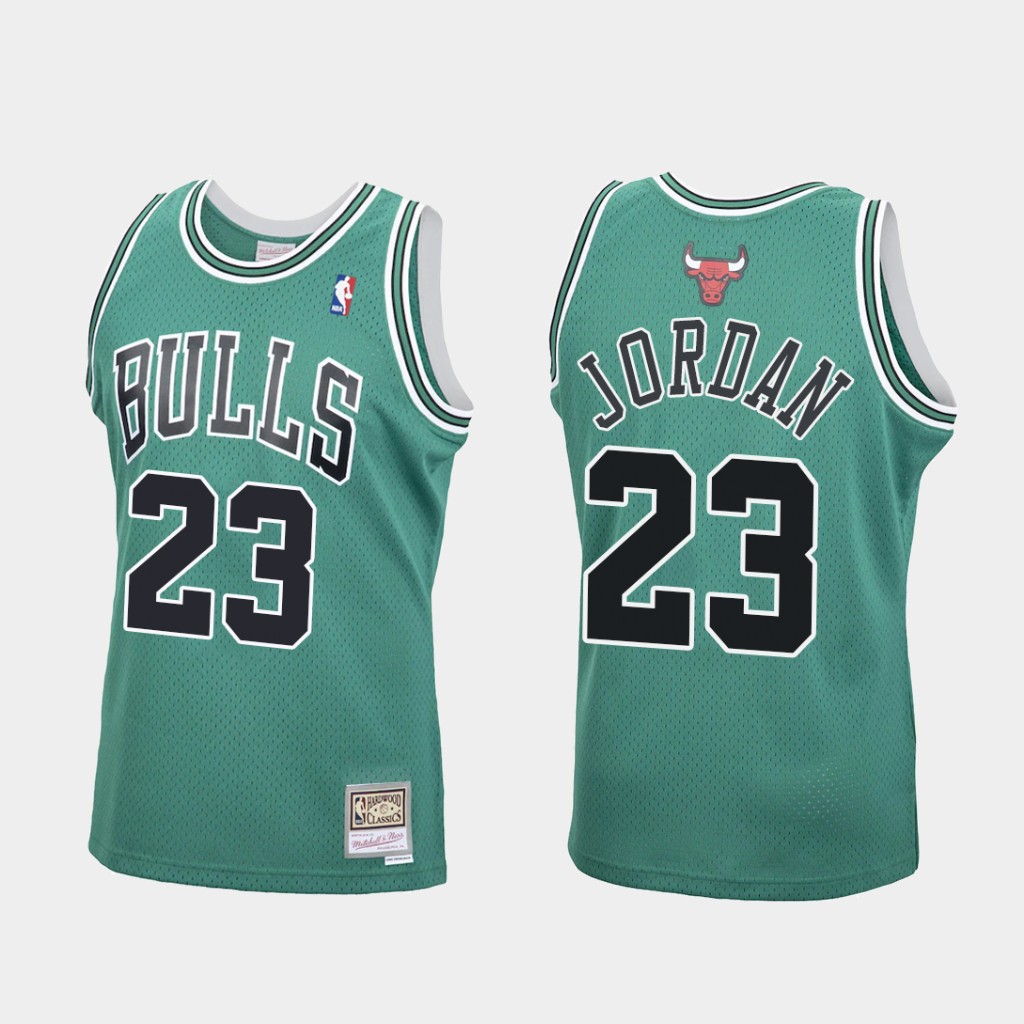 Chicago Bulls Michael Jordan St. Patrick Green Throwback Jersey Chicago Bulls Michael Jordan St. Patrick Green Throwback Jersey