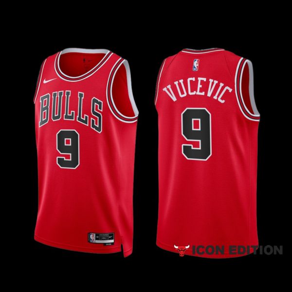 Chicago Bulls Nikola Vucevic 2022-23 Red Icon Edition Jersey Chicago Bulls Nikola Vucevic 2022-23 Red Icon Edition Jersey
