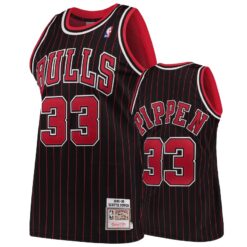 Chicago Bulls Scottie Pippen Black 1995-96 Throwback Jersey