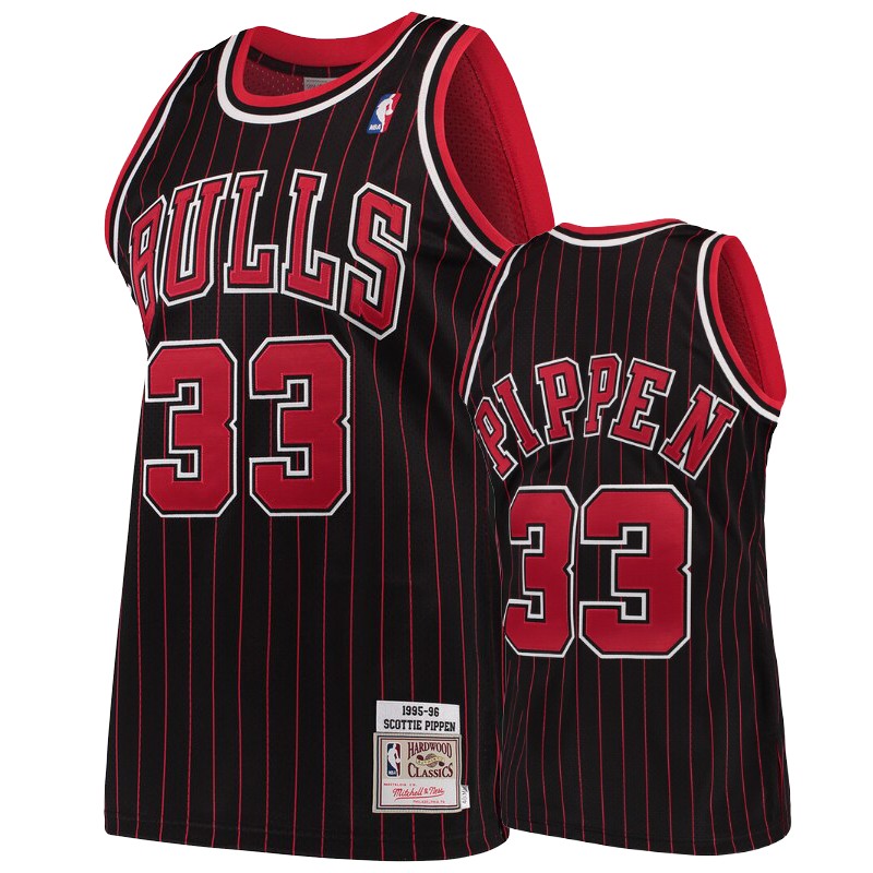 Chicago Bulls Scottie Pippen Black 1995-96 Throwback Jersey Chicago Bulls Scottie Pippen Black 1995-96 Throwback Jersey