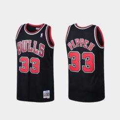 Chicago Bulls Scottie Pippen Black 1997-98 Throwback Jersey
