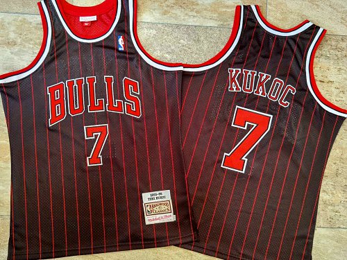 Chicago Bulls Toni Kukoc Black Stripes 1995 1996 Throwback Jersey Chicago Bulls Toni Kukoc Black Stripes 1995 1996 Throwback Jersey