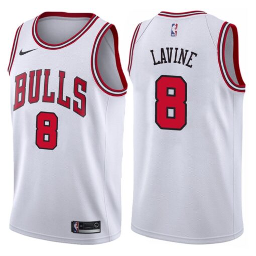 Chicago Bulls Zach LaVine White Association Edition Jersey