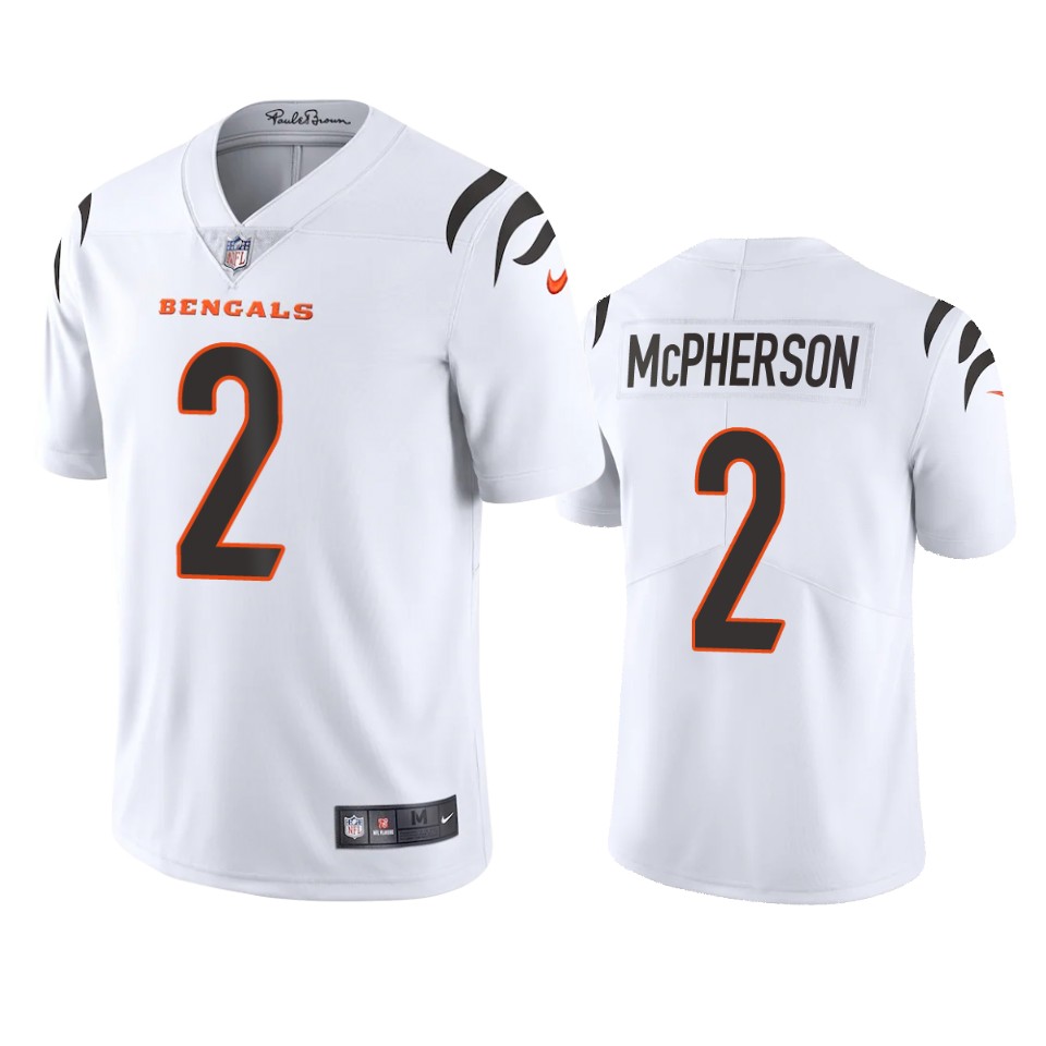 Cincinnati Bengals Evan McPherson White Limited Jersey Cincinnati Bengals Evan McPherson White Limited Jersey
