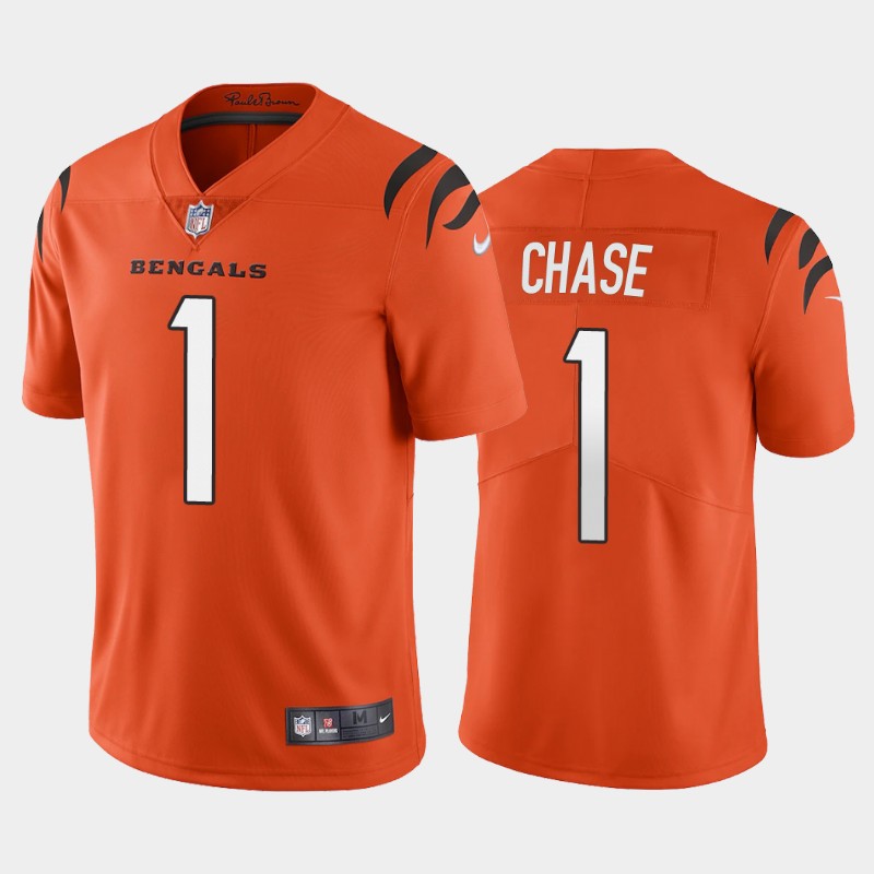 Cincinnati Bengals Ja'Marr Chase 2021 Orange Limited Jersey Cincinnati Bengals Ja'Marr Chase 2021 Orange Limited Jersey