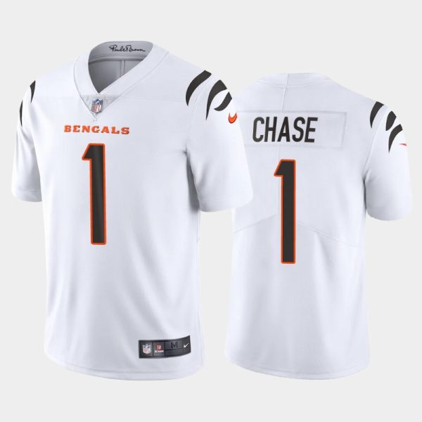 Cincinnati Bengals Ja'Marr Chase 2021 White Limited Jersey Cincinnati Bengals Ja'Marr Chase 2021 White Limited Jersey