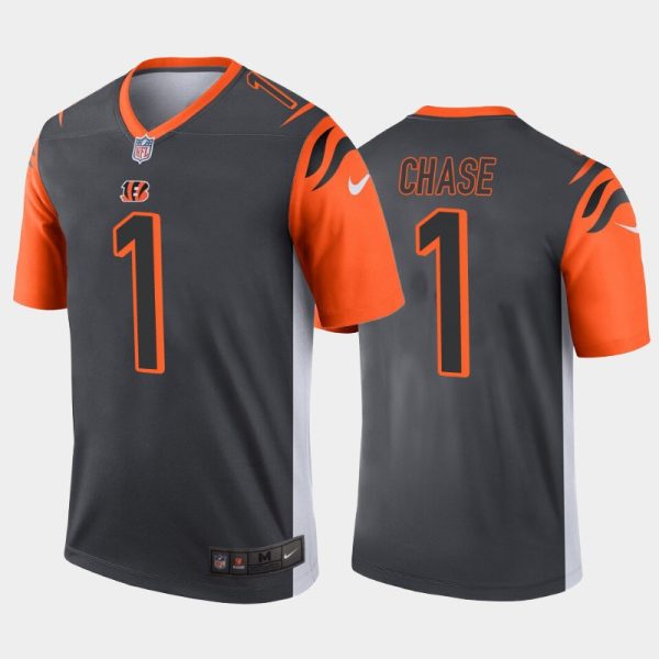 Cincinnati Bengals Ja'Marr Chase Silver Inverted Limited Jersey Cincinnati Bengals Ja'Marr Chase Silver Inverted Limited Jersey