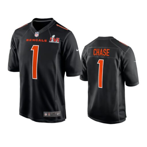 Cincinnati Bengals Ja’Marr Chase Super Bowl LVI Black Fashion Limited Jersey