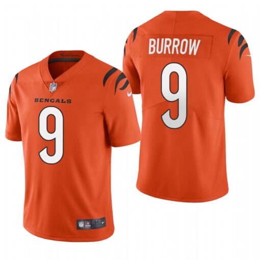 Cincinnati Bengals Joe Burrow 2021 Orange Limited Jersey