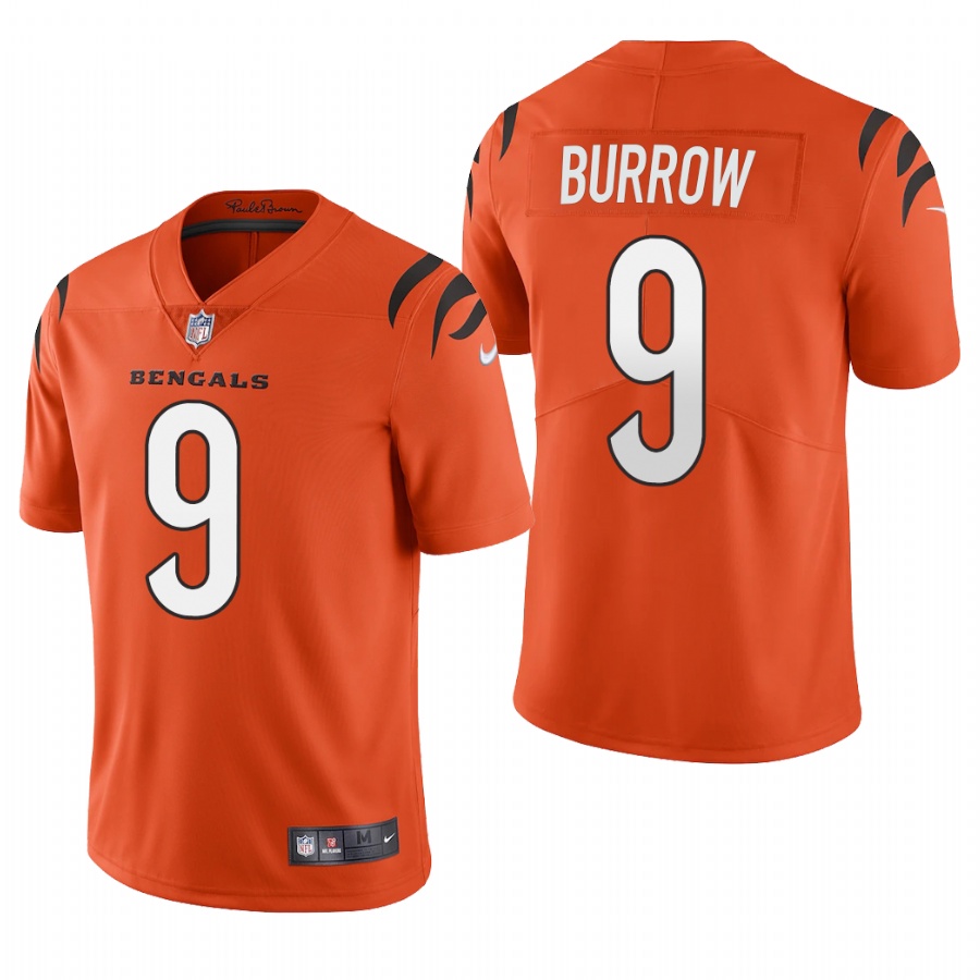 Cincinnati Bengals Joe Burrow 2021 Orange Limited Jersey Cincinnati Bengals Joe Burrow 2021 Orange Limited Jersey