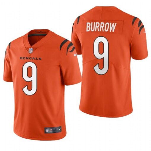 Cincinnati Bengals Joe Burrow 2021 Orange Limited Jersey