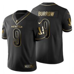 Cincinnati Bengals Joe Burrow Black Golden Limited Jersey