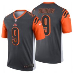 Cincinnati Bengals Joe Burrow Silver Inverted Limited Jersey
