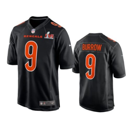 Cincinnati Bengals Joe Burrow Super Bowl LVI Black Fashion Limited Jersey